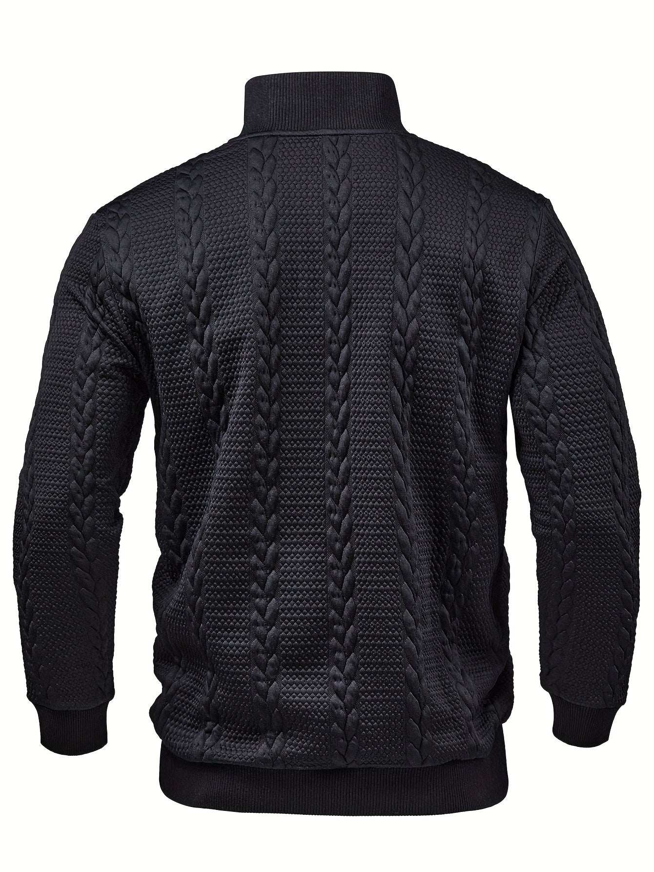 Callum | Textured Stand-Collar Henley