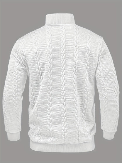 Callum | Textured Stand-Collar Henley