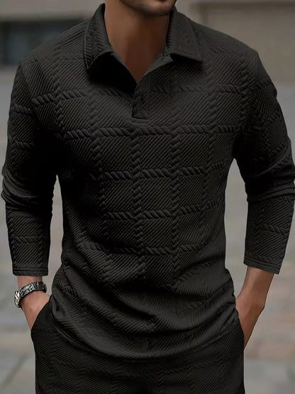 Lorcan | Classic Knit Jacquard Collar Shirt