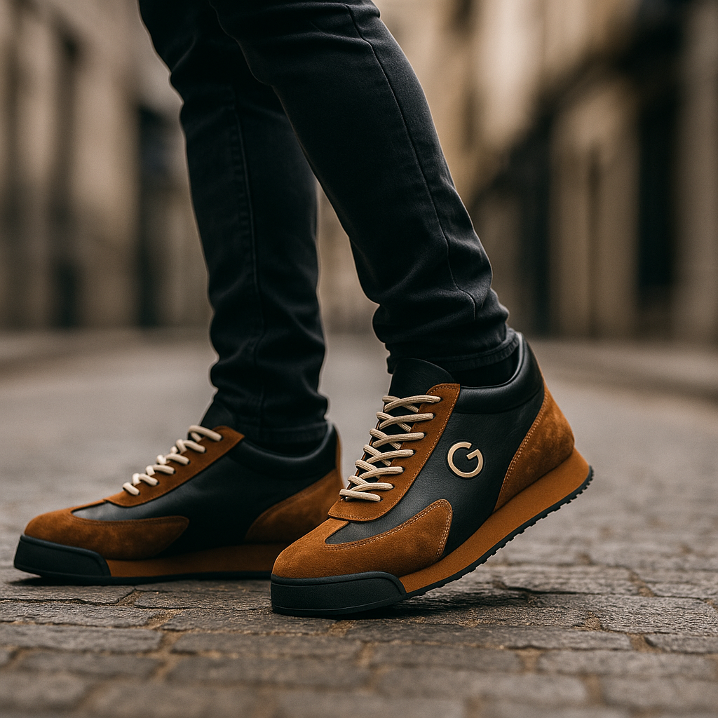 Men’s Sneakers | Lace-Up Contrast Panels