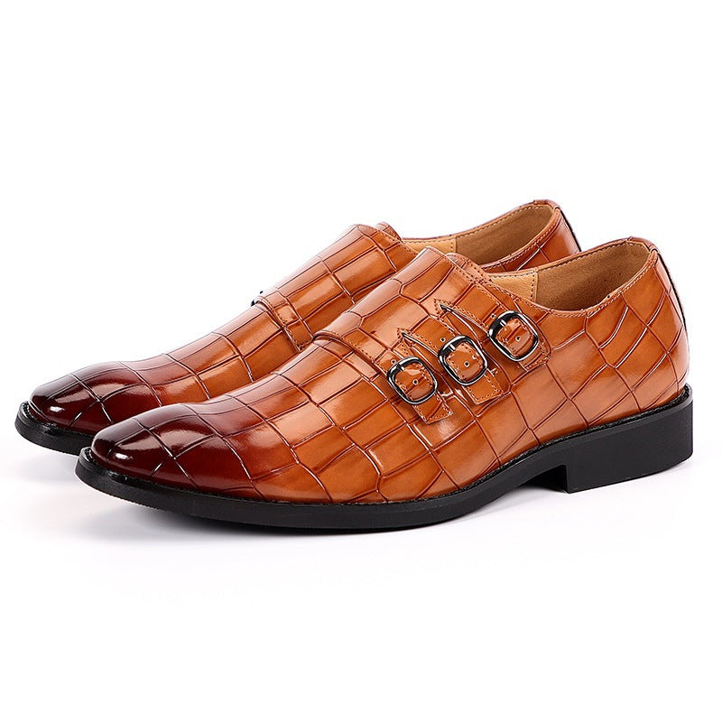 Men's Monk Strap Shoes | Square Toe