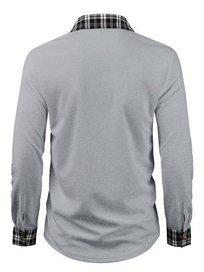 Desmond | Textured Contrast-Trim Shirt
