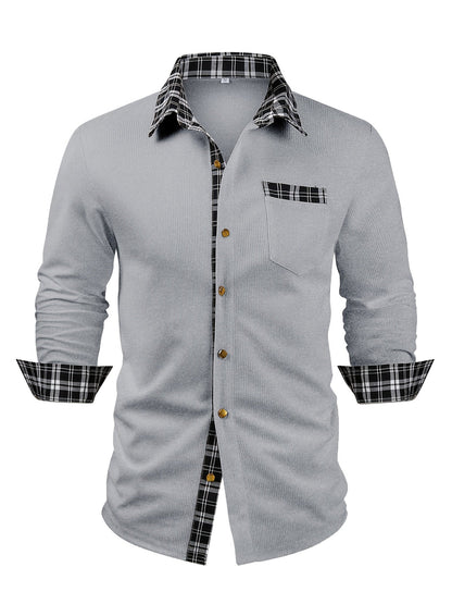 Desmond | Textured Contrast-Trim Shirt