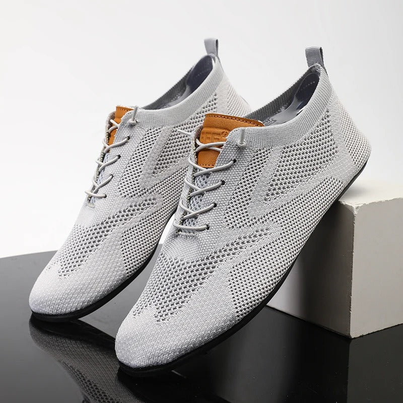 Men's Slip on Shoes | Low-Top Knit Lace Detail