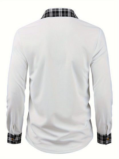 Desmond | Textured Contrast-Trim Shirt