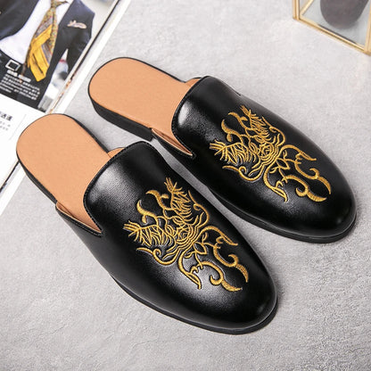 Gabriel Embroidered Mule Loafers