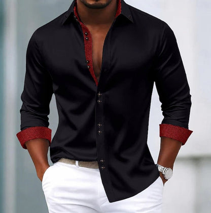 Oliver | Contrast Trim Button-Up Shirt