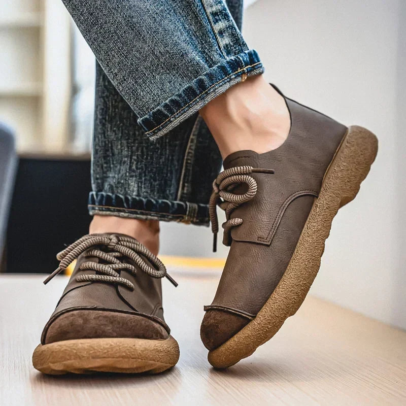 Men's Sneakers | Lace-Up Textured Toe