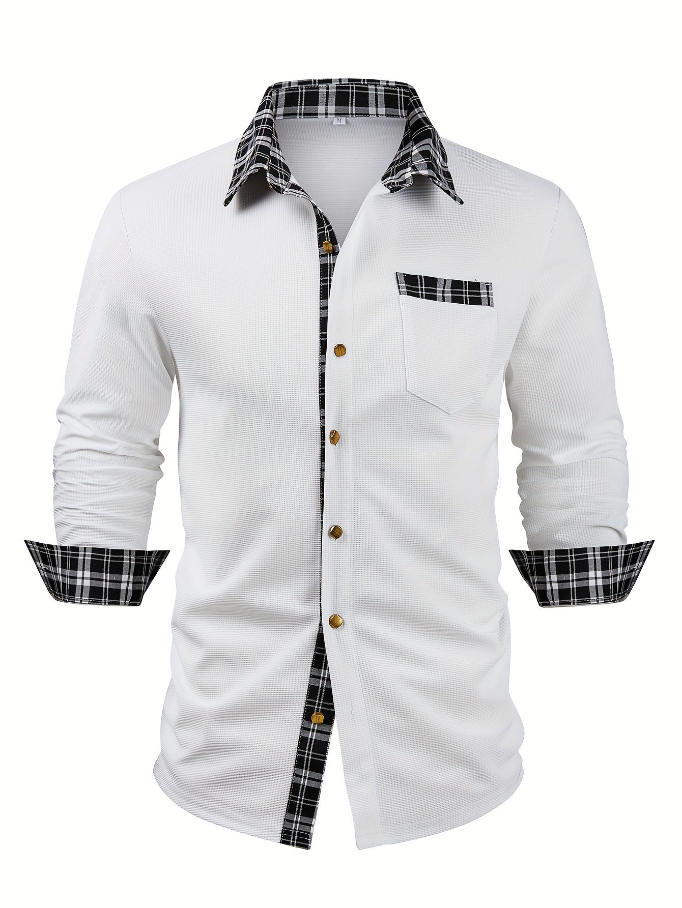 Everett | Textured Contrast-Trim Shirt
