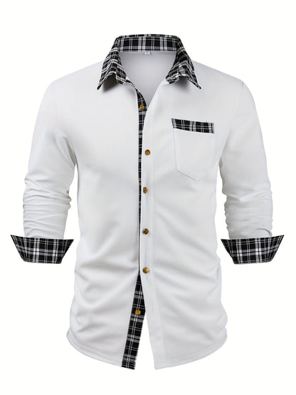 Everett | Textured Contrast-Trim Shirt