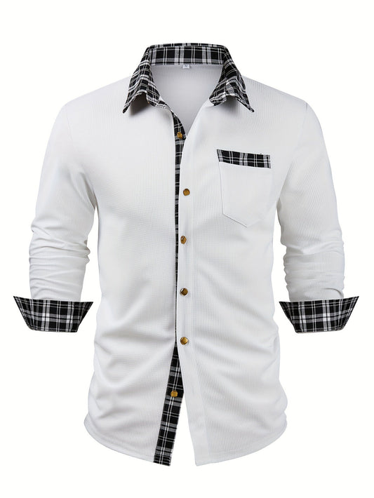 Desmond | Textured Contrast-Trim Shirt