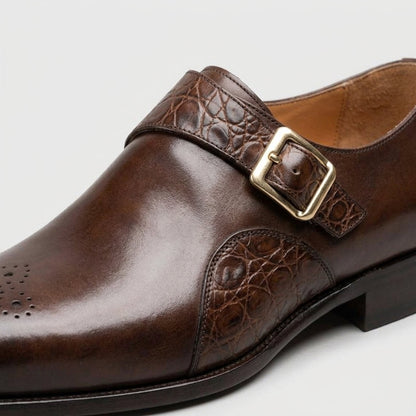 Men's Monk Strap Shoes | Brown