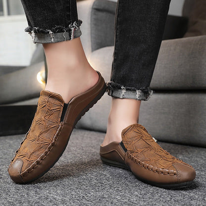 Men's Comfortable Loafers | Casual Embossed Mule