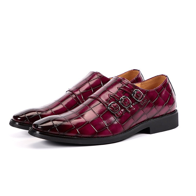 Men's Monk Strap Shoes | Square Toe