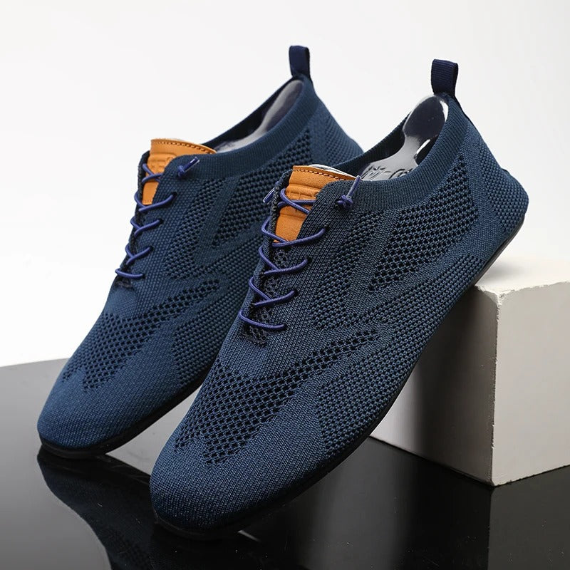Men's Slip on Shoes | Low-Top Knit Lace Detail
