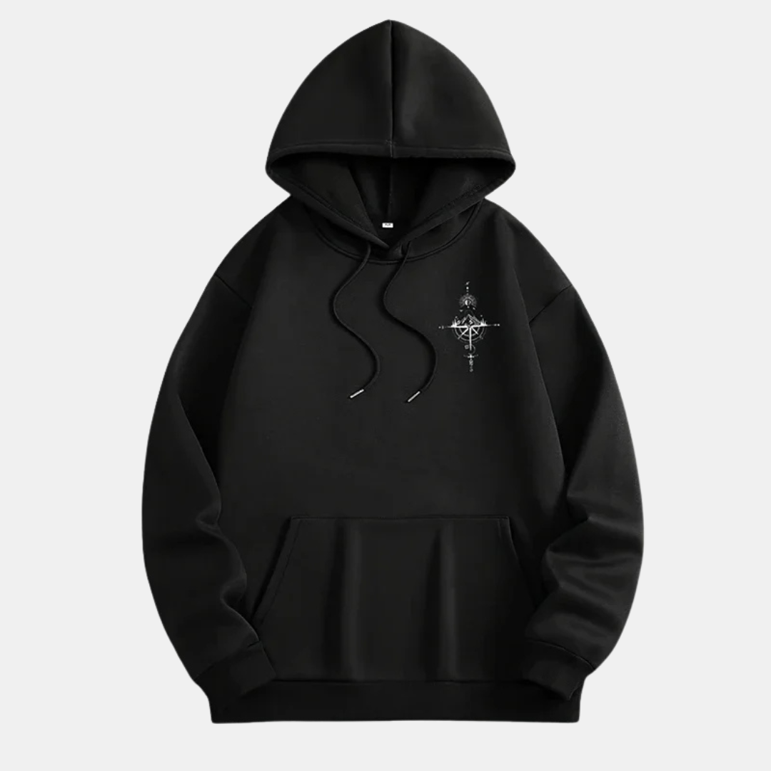 Men's Graphic Pullover Hoodie Vintage Compass