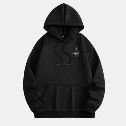 Men's Graphic Pullover Hoodie Vintage Compass