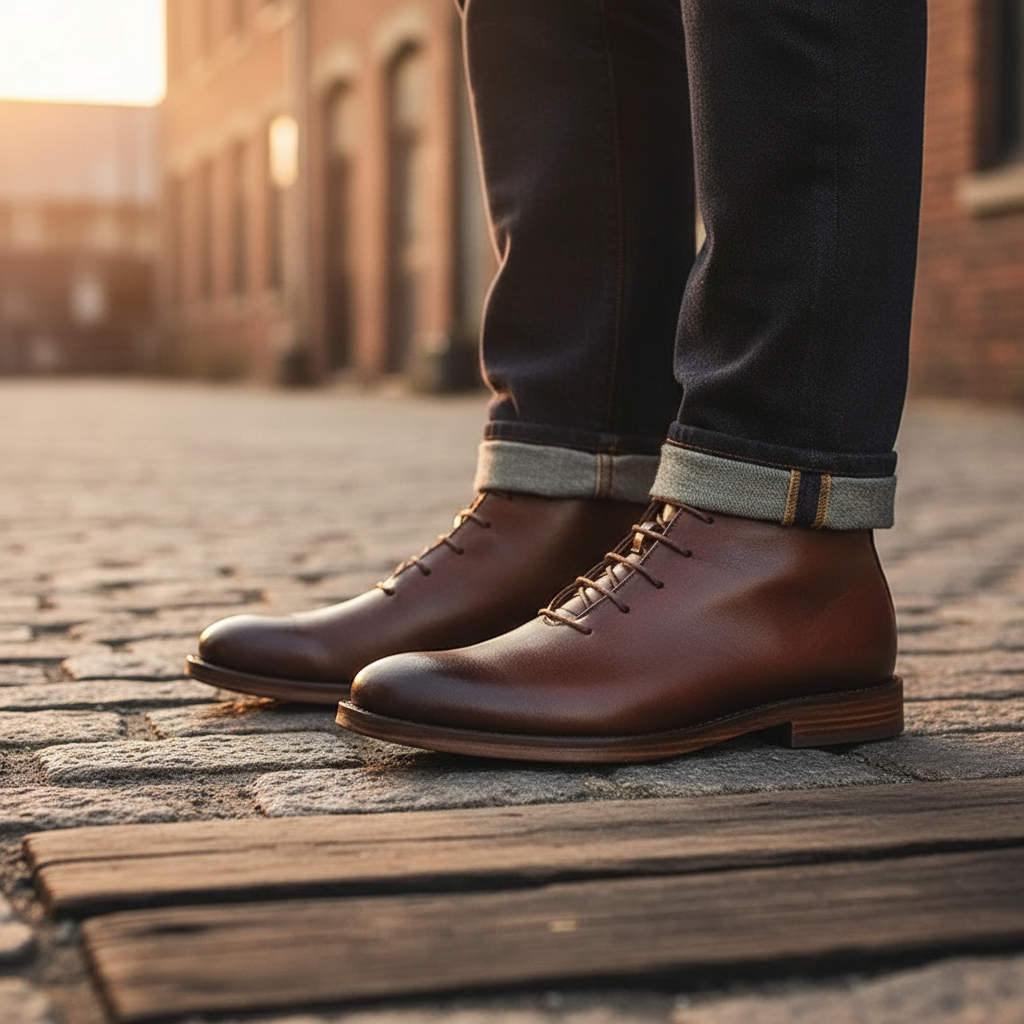 Men's Slip on Shoes | Minimal Lace-Up Ankle