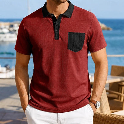 Ethan | Contrast Pocket Polo Shirt