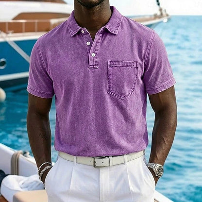 Nolan | Vintage Pocket Polo Shirt